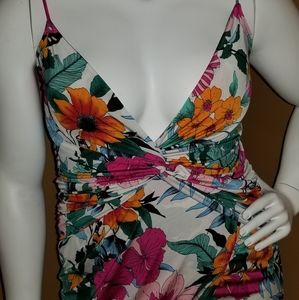 Fitted Sexy Floral Plus Size Dress
